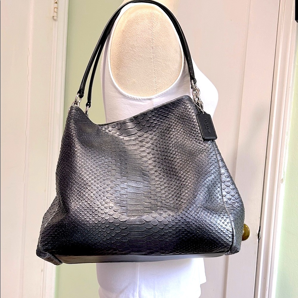 Coach Phoebe Textured Shoulder Bag - Picture 10 of 16